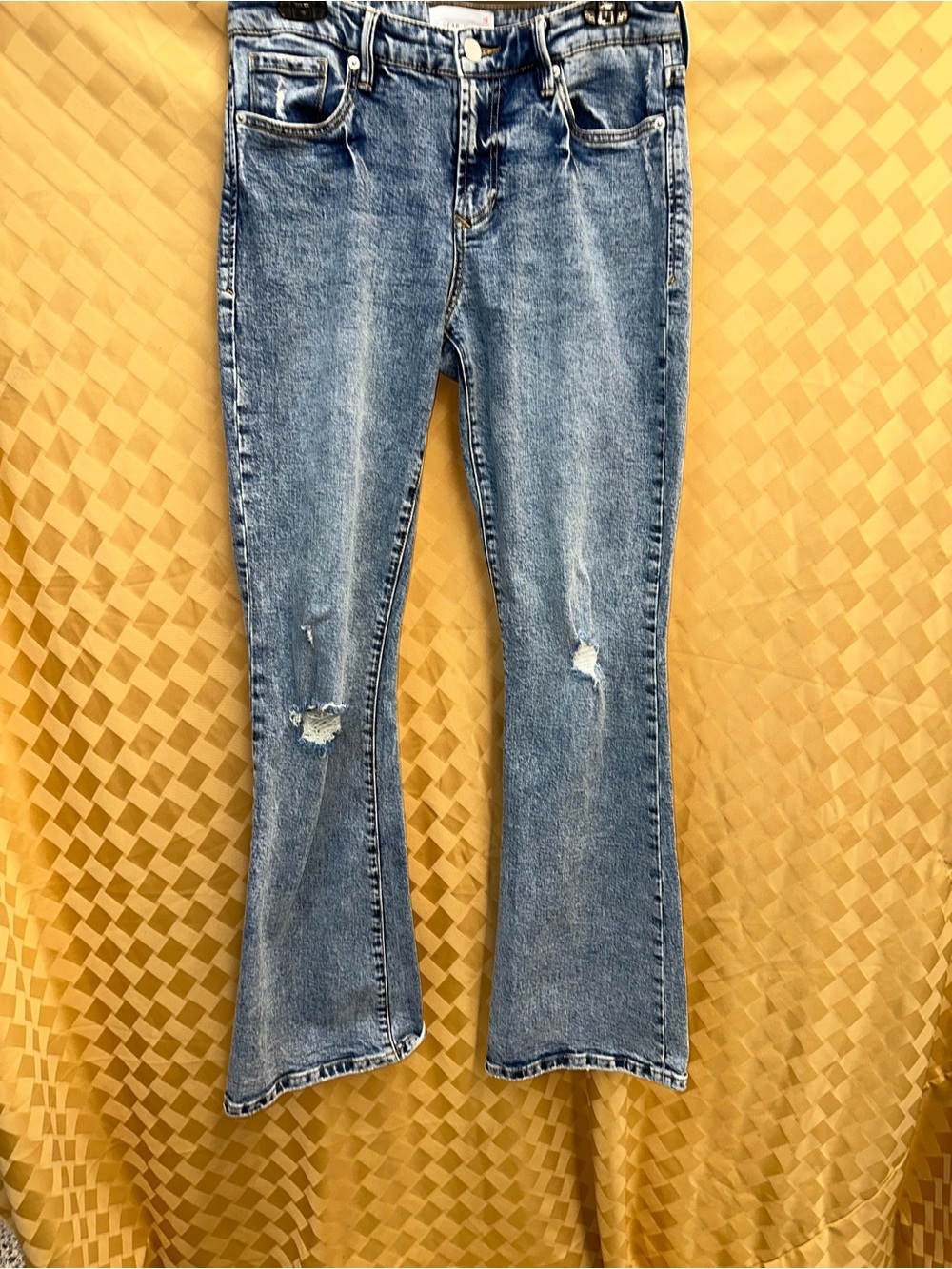 Dear John Light Blue Distressed Bootcut Jeans